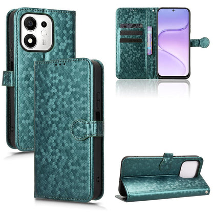 For Honor 600 Smart 5G Honeycomb Dot Texture Leather Phone Case - Green - EDA005911730D