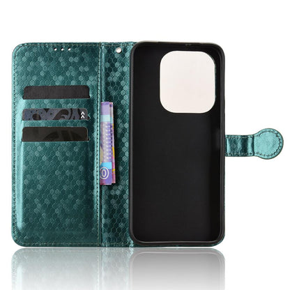 For Honor X6e 4G Honeycomb Dot Texture Leather Phone Case - Green - EDA005911732D