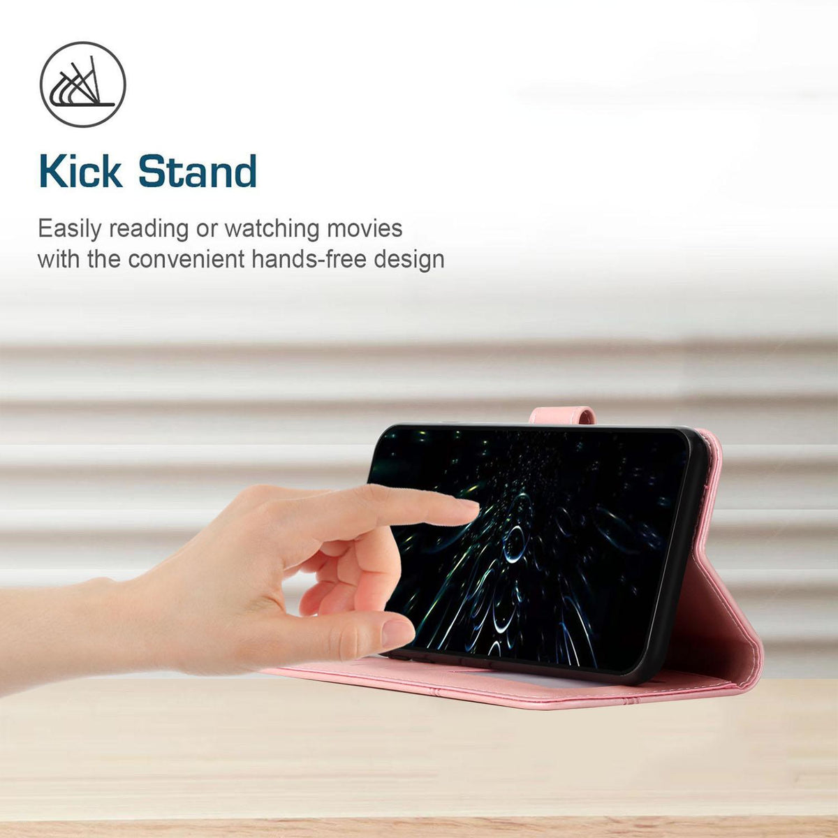 For OPPO Reno16 / Reno16 Pro 5G Global Stitching Calf Texture Buckle Leather Phone Case - Rose Gold - EDA005933327E