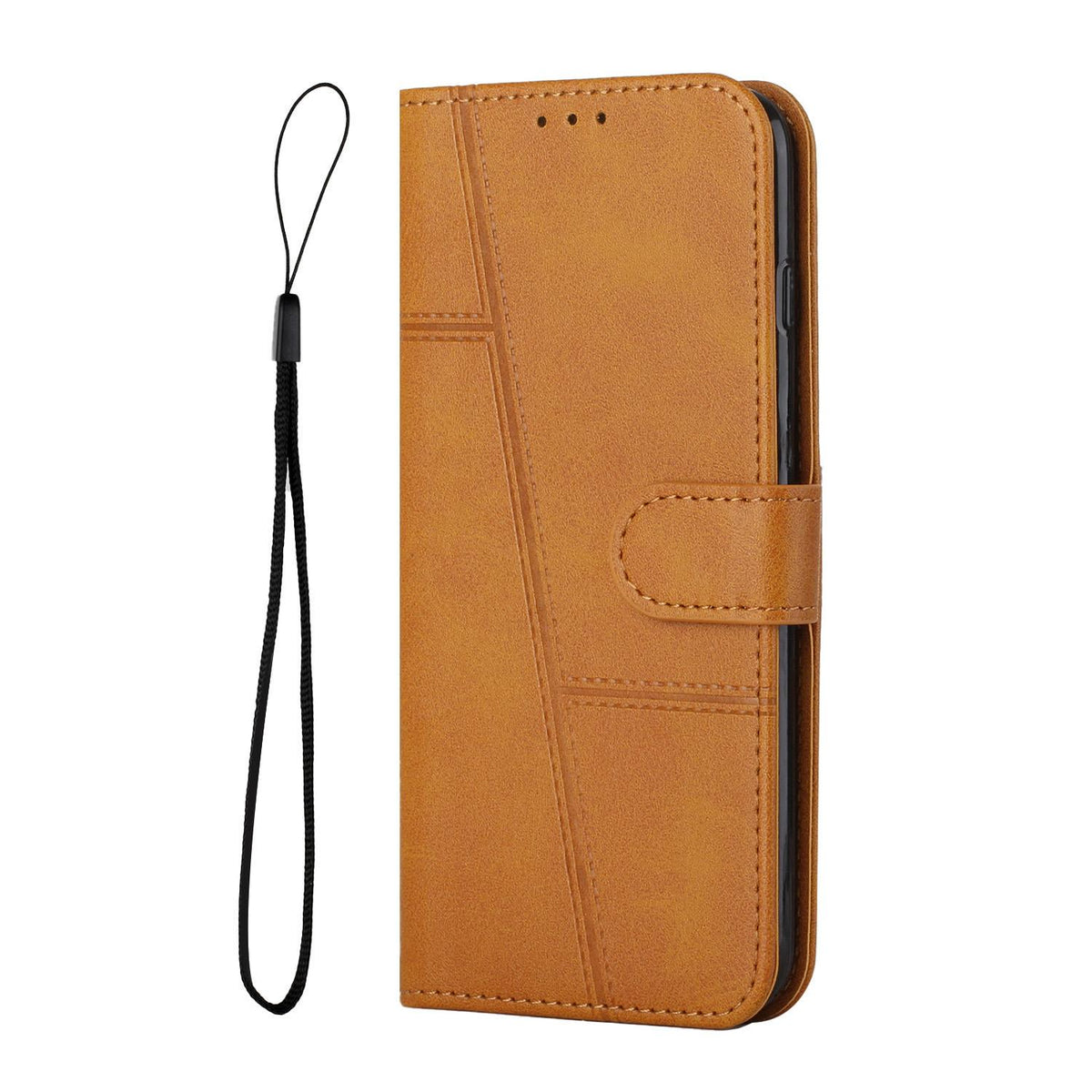 For OPPO Reno16 / Reno16 Pro 5G Global Stitching Calf Texture Buckle Leather Phone Case - Yellow - EDA005933327F