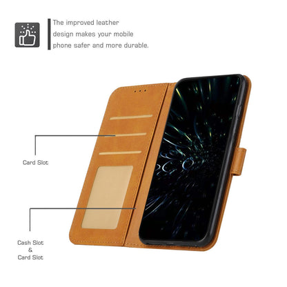 For OPPO Reno16 / Reno16 Pro 5G Global Stitching Calf Texture Buckle Leather Phone Case - Yellow - EDA005933327F