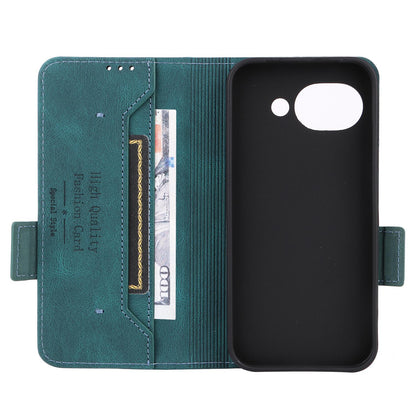 For Google Pixel 11a Magnetic Clasp Leather Phone Case - Green - EDA005944007B