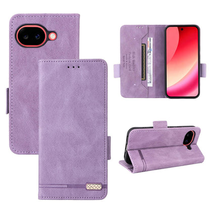 For Google Pixel 11a Magnetic Clasp Leather Phone Case - Purple - EDA005944007C