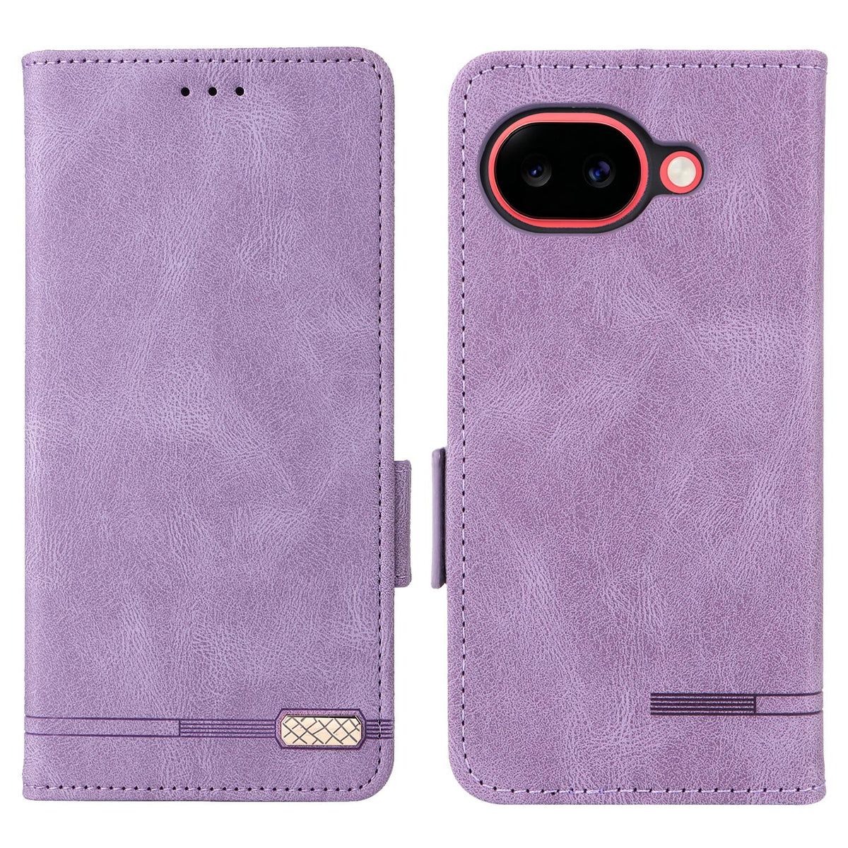 For Google Pixel 11a Magnetic Clasp Leather Phone Case - Purple - EDA005944007C
