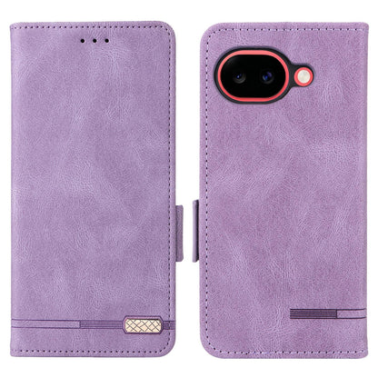 For Google Pixel 11a Magnetic Clasp Leather Phone Case - Purple - EDA005944007C