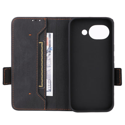 For Google Pixel 11a Magnetic Clasp Leather Phone Case - Black - EDA005944007D
