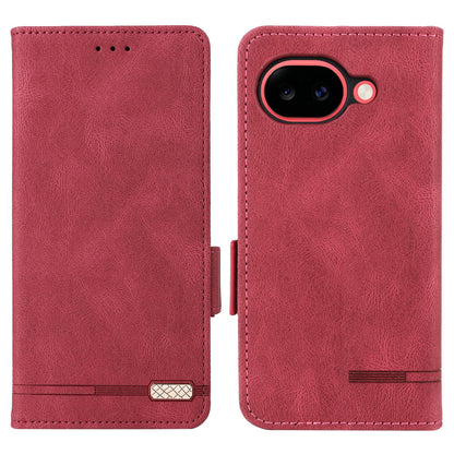 For Google Pixel 11a Magnetic Clasp Leather Phone Case - Red - EDA005944007E
