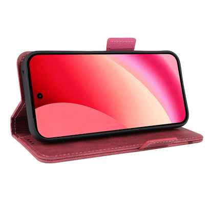 For Google Pixel 11a Magnetic Clasp Leather Phone Case - Red - EDA005944007E