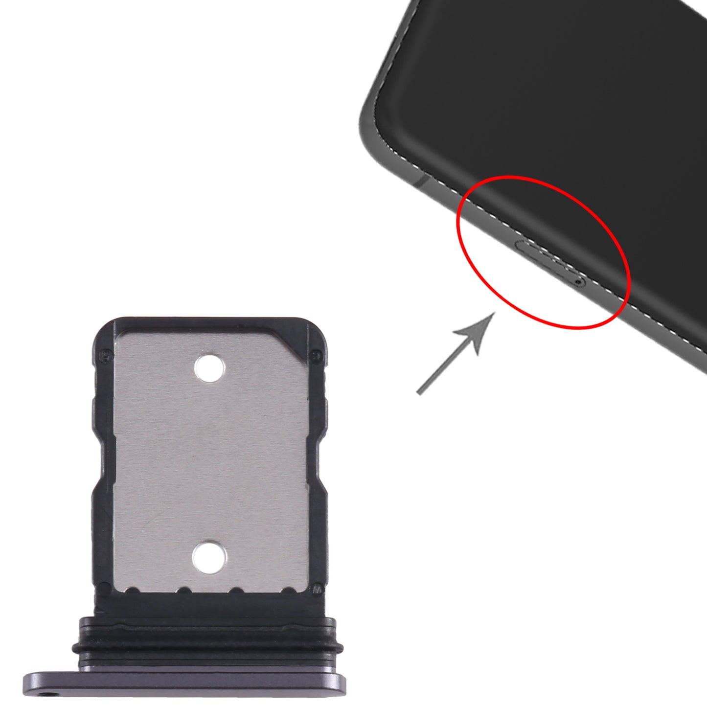 For Google Pixel 8 Original SIM Card Tray(Black)