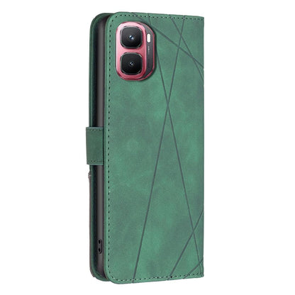 For Infinix GT 50 Pro 5G Magnetic Buckle Rhombus Texture Leather Phone Case - Green - EDA005979227C