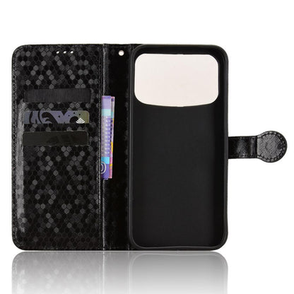 For OPPO A7 Pro Max Honeycomb Dot Texture Leather Phone Case - Black - EDA005980844A