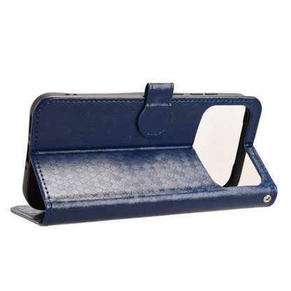 For OPPO A7 Pro Max Honeycomb Dot Texture Leather Phone Case - Blue - EDA005980844C