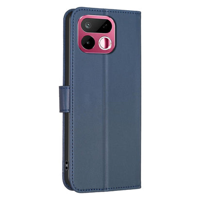 For Realme 16T 5G Four-leaf Embossed Leather Phone Case - Blue - EDA005992405B