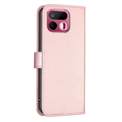 For Realme 16T 5G Four-leaf Embossed Leather Phone Case - Pink - EDA005992405F