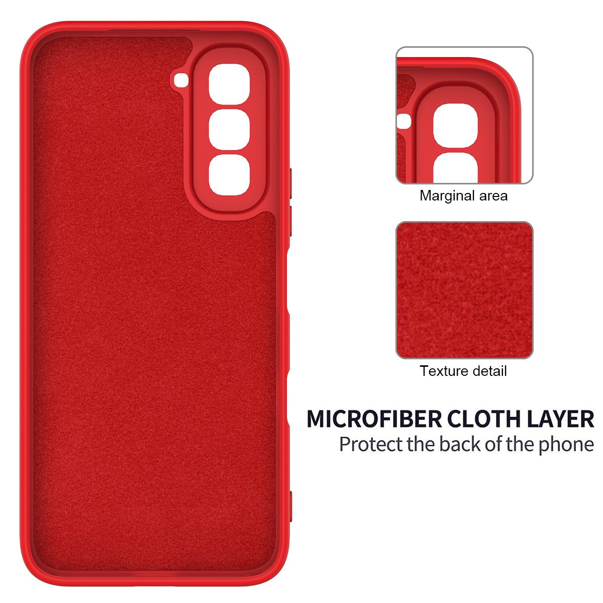 For Infinix Hot 70 Solid Color Liquid Silicone Dropproof Full Coverage Phone Case(Red)