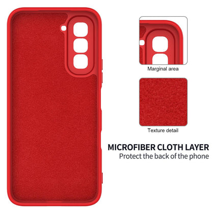 For Infinix Hot 70 Solid Color Liquid Silicone Dropproof Full Coverage Phone Case(Red)