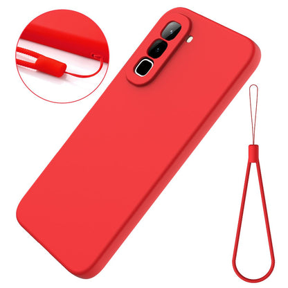 For Infinix Hot 70 Solid Color Liquid Silicone Dropproof Full Coverage Phone Case(Red)