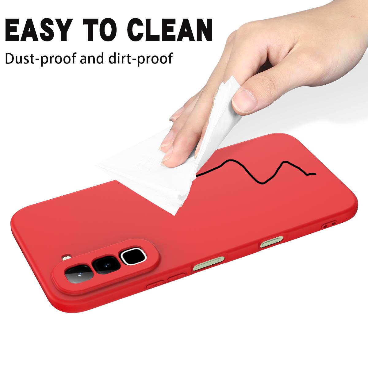 For Infinix Hot 70 Solid Color Liquid Silicone Dropproof Full Coverage Phone Case(Red)