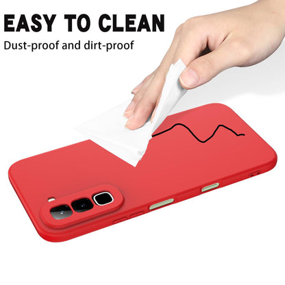 For Infinix Hot 70 Solid Color Liquid Silicone Dropproof Full Coverage Phone Case(Red)