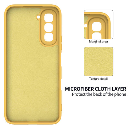 For Infinix Hot 70 Solid Color Liquid Silicone Dropproof Full Coverage Phone Case(Yellow)