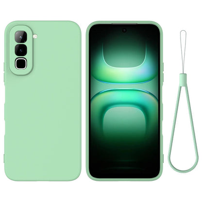 For Infinix Hot 70 Solid Color Liquid Silicone Dropproof Full Coverage Phone Case(Green)