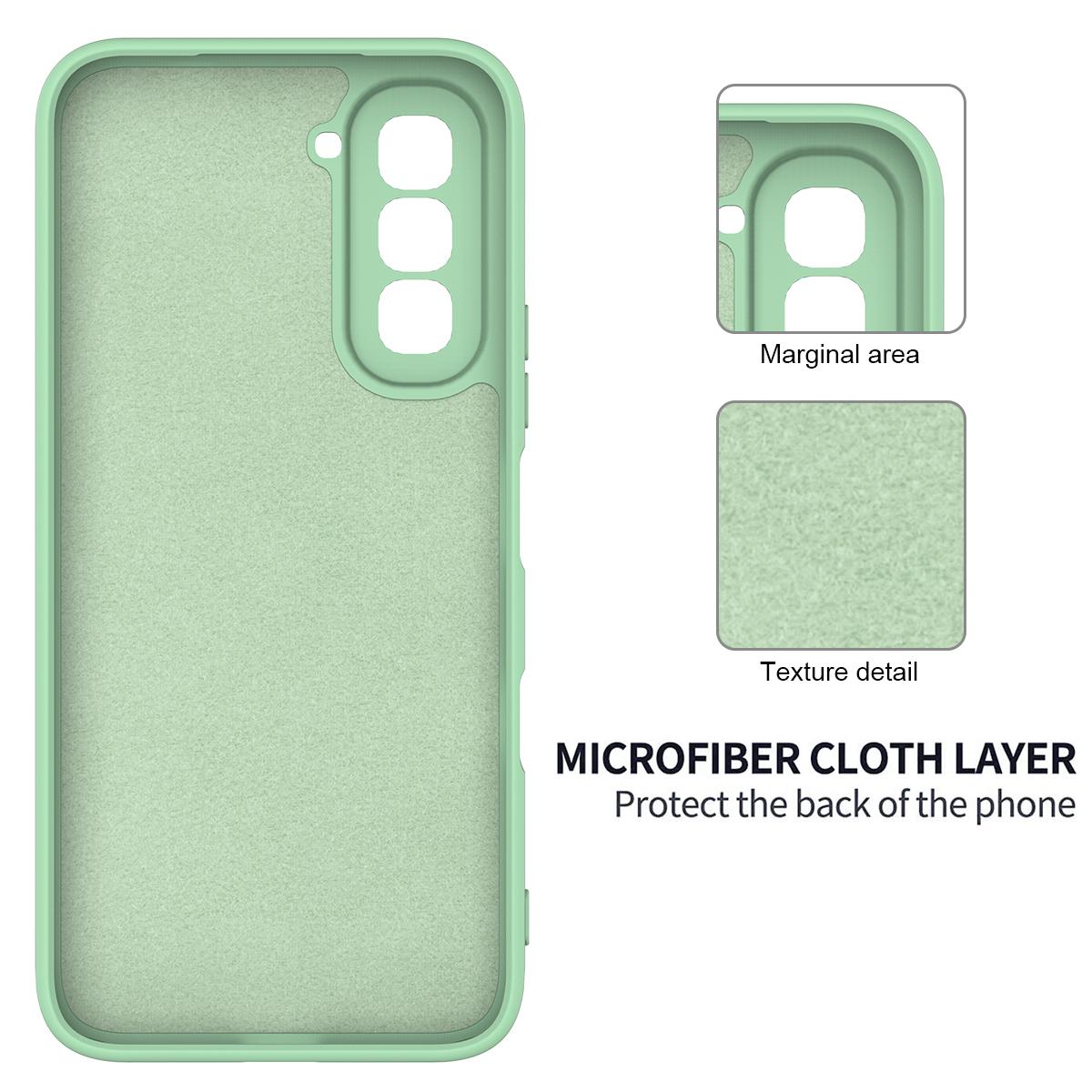 For Infinix Hot 70 Solid Color Liquid Silicone Dropproof Full Coverage Phone Case(Green)