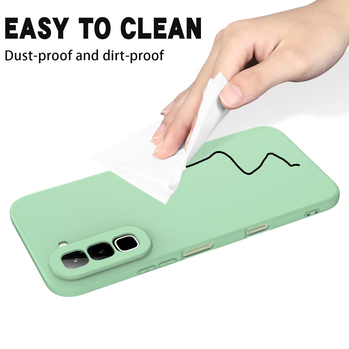 For Infinix Hot 70 Solid Color Liquid Silicone Dropproof Full Coverage Phone Case(Green)