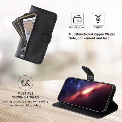 For Huawei nova 16 Fashion Calf Texture Zipper Leather Phone Case(Black)