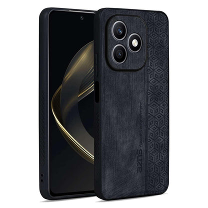 For Honor X8d 4G AZNS 3D Embossed Skin Feel Phone Case(Black)