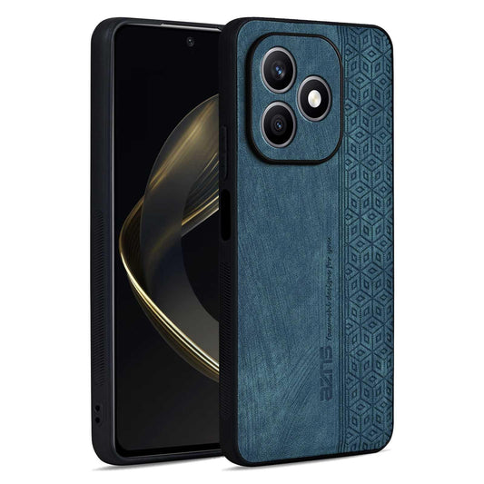 For Honor X8d 4G AZNS 3D Embossed Skin Feel Phone Case(Dark Green)