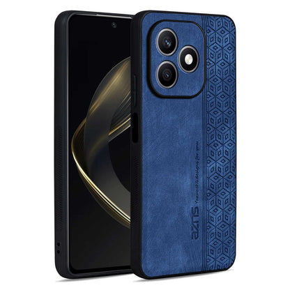 For Honor X8d 4G AZNS 3D Embossed Skin Feel Phone Case(Sapphire Blue)