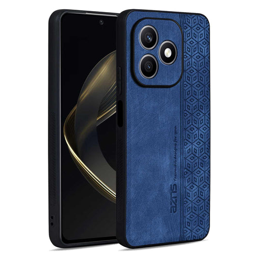 For Honor X8d 4G AZNS 3D Embossed Skin Feel Phone Case(Sapphire Blue)