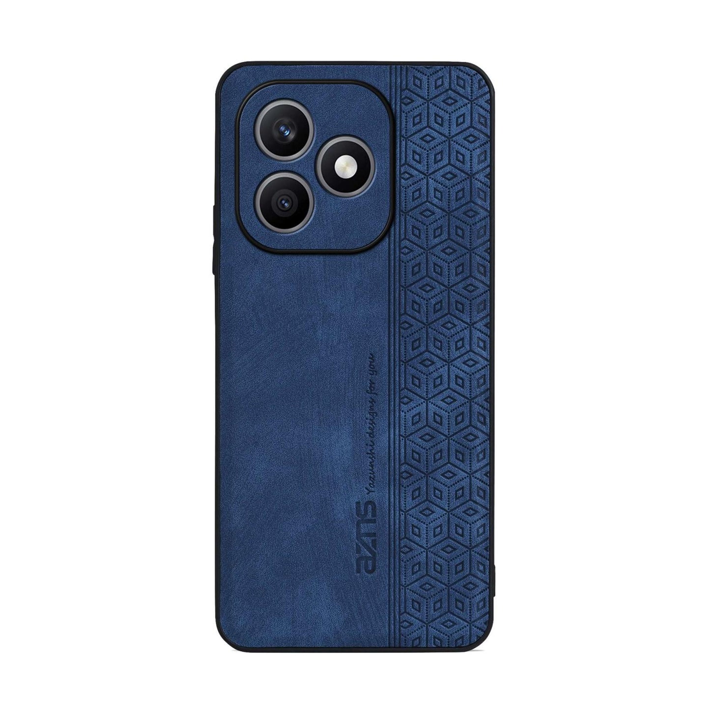 For Honor X8d 4G AZNS 3D Embossed Skin Feel Phone Case(Sapphire Blue)