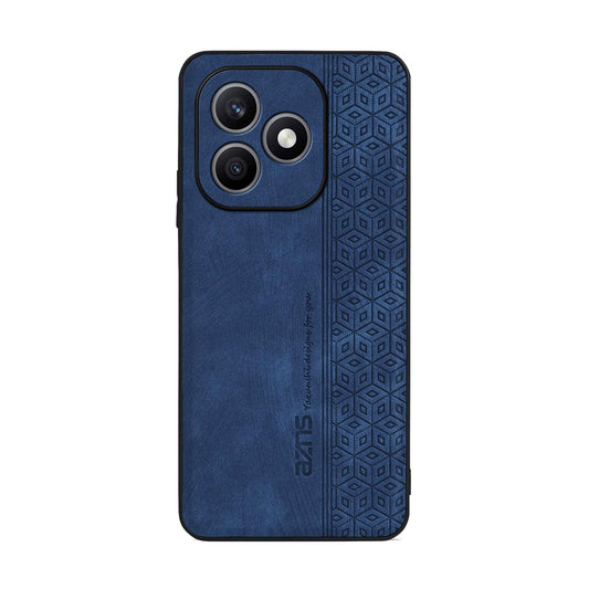 For Honor X8d 4G AZNS 3D Embossed Skin Feel Phone Case(Sapphire Blue)