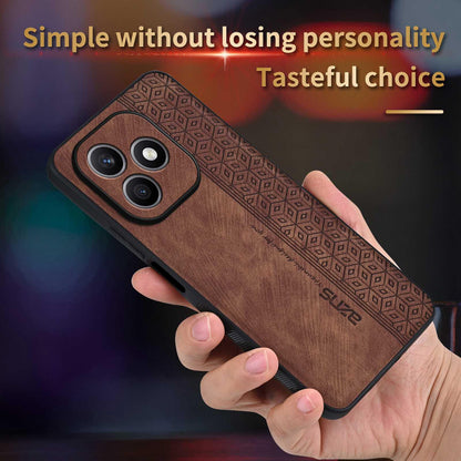 For Honor X8d 4G AZNS 3D Embossed Skin Feel Phone Case(Sapphire Blue)