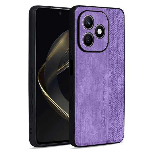 For Honor X8d 4G AZNS 3D Embossed Skin Feel Phone Case(Purple)