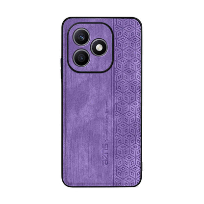 For Honor X8d 4G AZNS 3D Embossed Skin Feel Phone Case(Purple)
