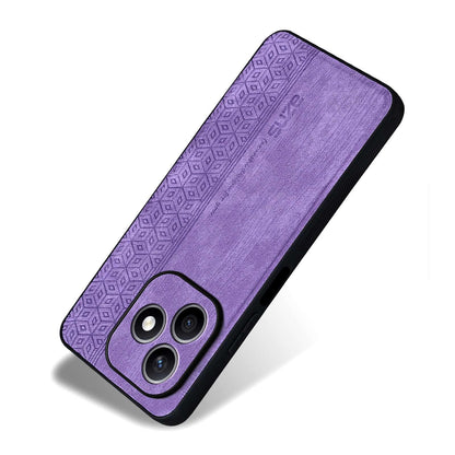 For Honor X8d 4G AZNS 3D Embossed Skin Feel Phone Case(Purple)