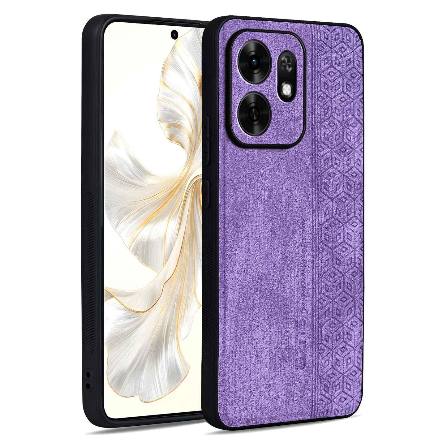 For Honor Play 80 5G/Play 60A 5G AZNS 3D Embossed Skin Feel Phone Case(Purple)