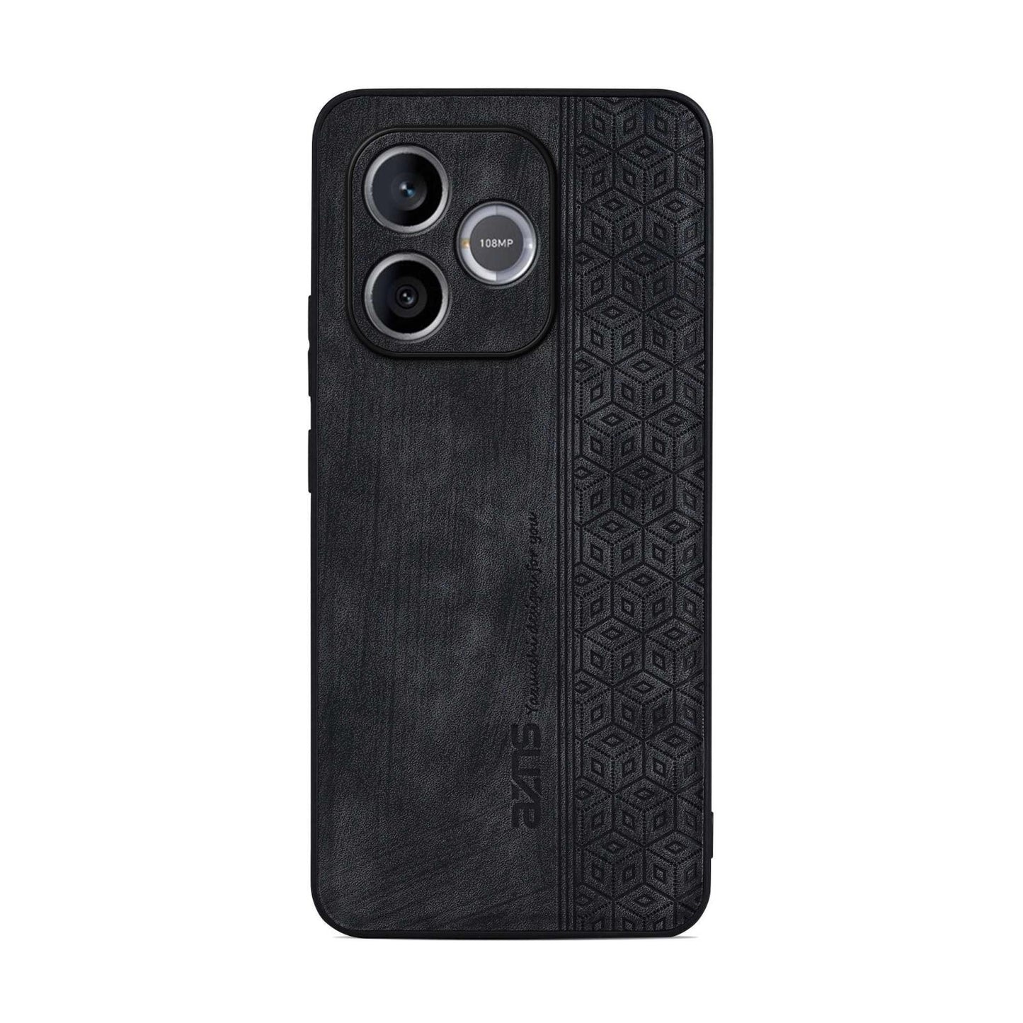 For Honor X80i 5G/600 Lite Global AZNS 3D Embossed Skin Feel Phone Case(Black)