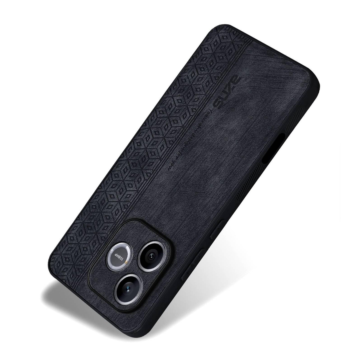 For Honor X80i 5G/600 Lite Global AZNS 3D Embossed Skin Feel Phone Case(Black)
