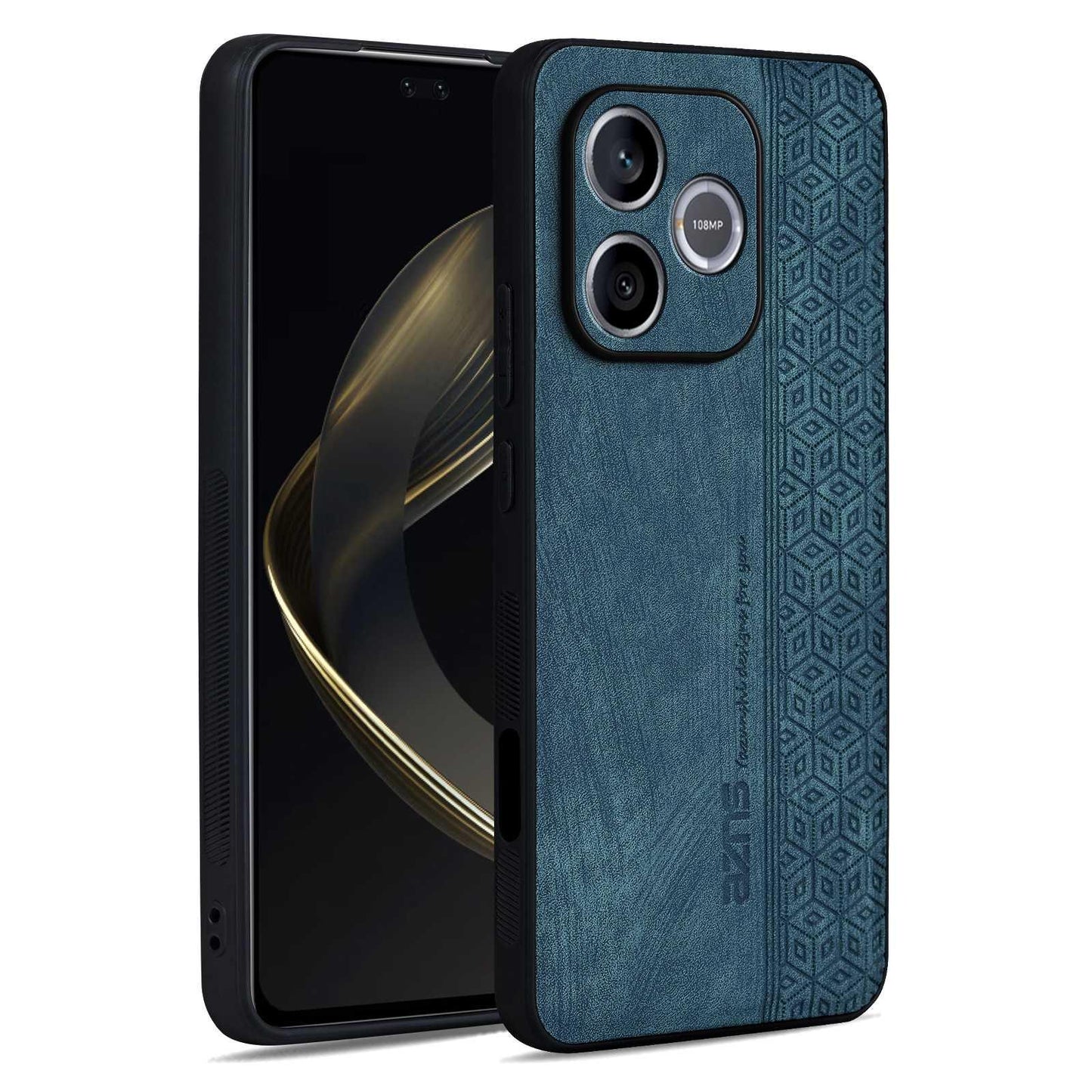 For Honor X80i 5G/600 Lite Global AZNS 3D Embossed Skin Feel Phone Case(Dark Green)