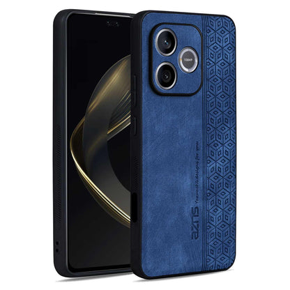 For Honor X80i 5G/600 Lite Global AZNS 3D Embossed Skin Feel Phone Case(Sapphire Blue)
