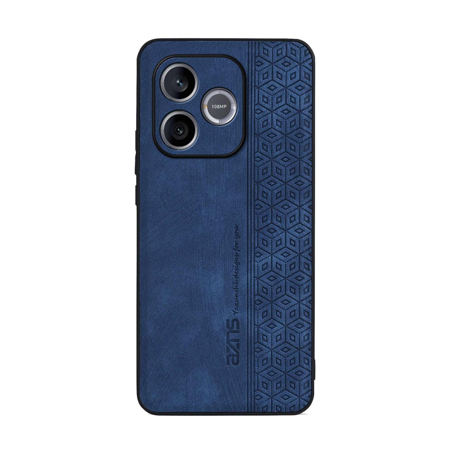 For Honor X80i 5G/600 Lite Global AZNS 3D Embossed Skin Feel Phone Case(Sapphire Blue)