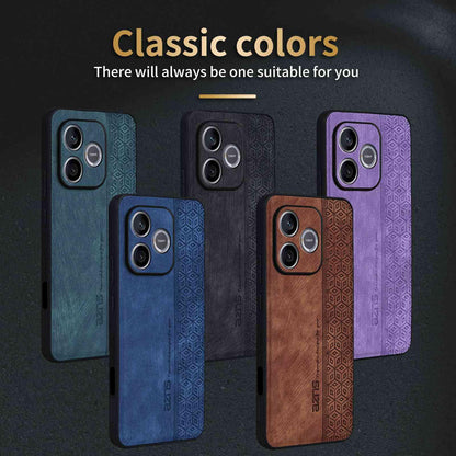 For Honor X80i 5G/600 Lite Global AZNS 3D Embossed Skin Feel Phone Case(Sapphire Blue)