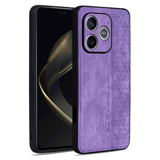 For Honor X80i 5G/600 Lite Global AZNS 3D Embossed Skin Feel Phone Case(Purple)