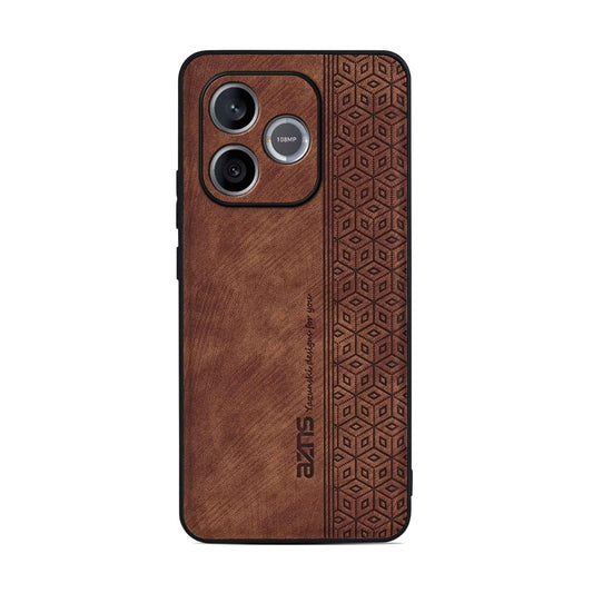 For Honor X80i 5G/600 Lite Global AZNS 3D Embossed Skin Feel Phone Case(Brown)