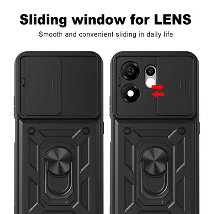 For Honor 600 Smart 5G Sliding Camera Cover Design TPU+PC Phone Case(Red)