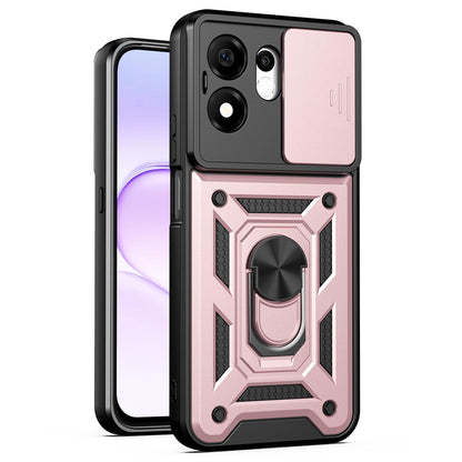 For Honor 600 Smart 5G Sliding Camera Cover Design TPU+PC Phone Case(Rose Gold)