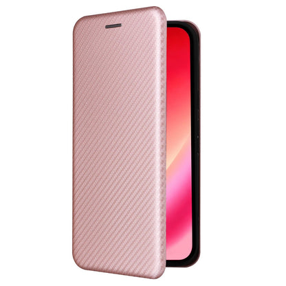 For Google Pixel 11a Carbon Fiber Texture Flip Leather Phone Case - Pink - EDA006033607A